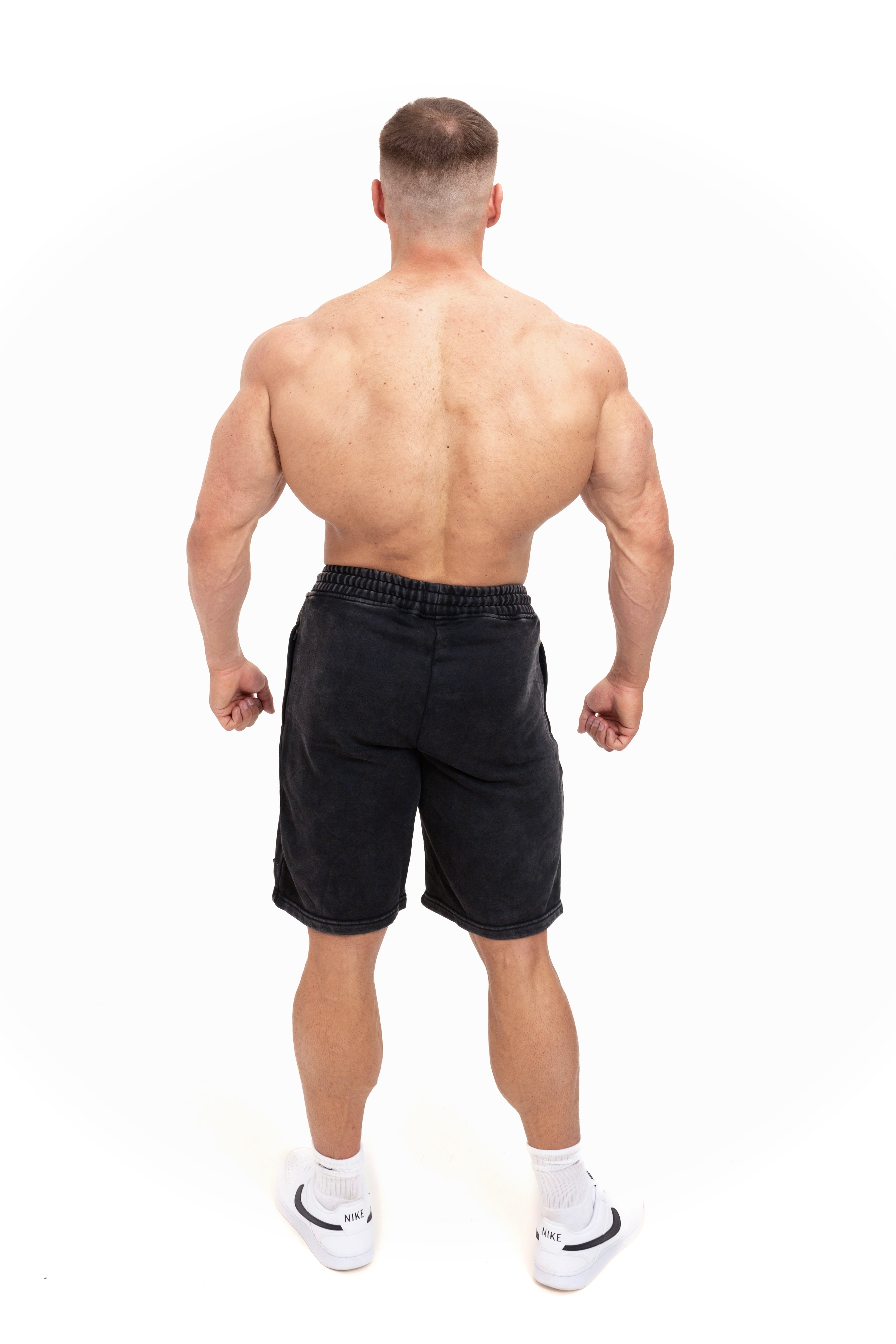 Repwear Fitness Acid Wash Shorts Black