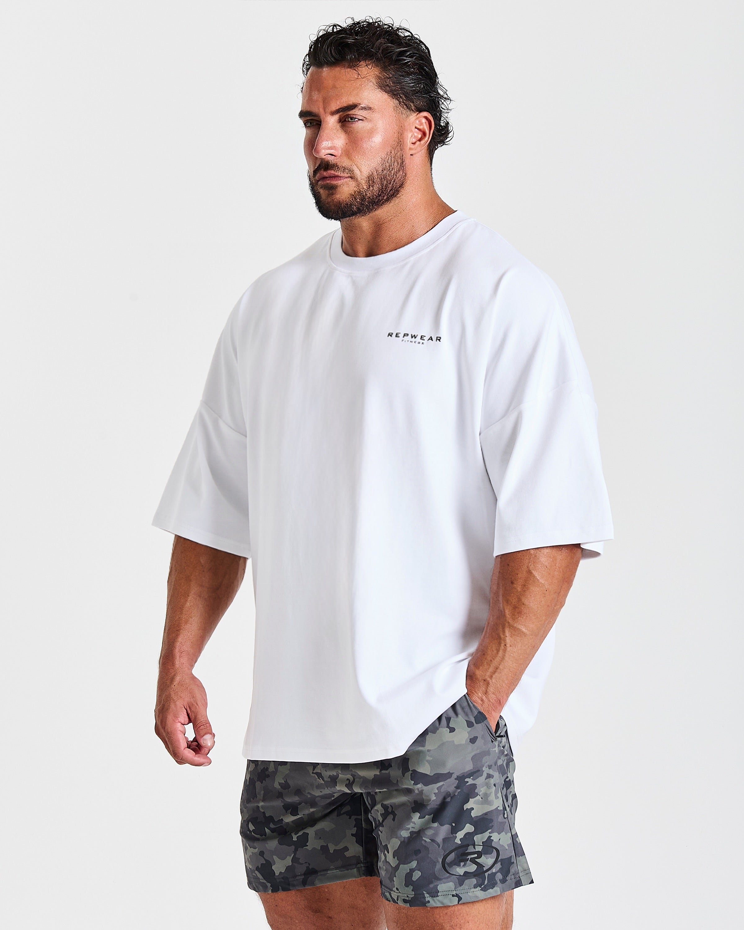 Repwear Fitness Signature V2 Oversized T-Shirt White