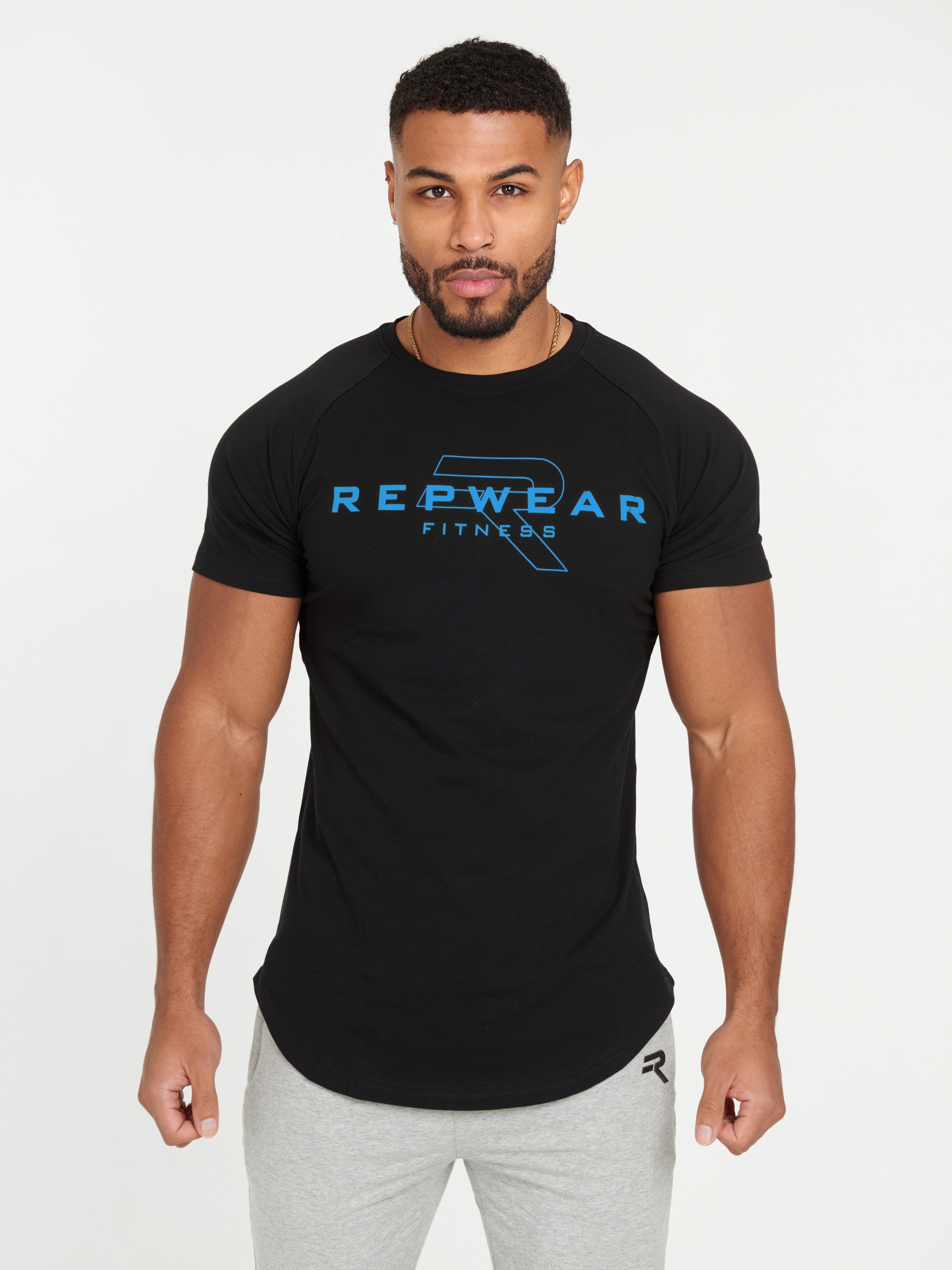 Repwear Fitness Signature V3 TShirt Black/Blue - Repwear Fitness