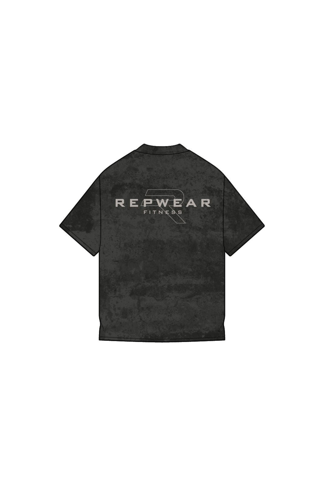 Repwear Fitness Oversized Acid Wash T-Shirt V2 Black/white