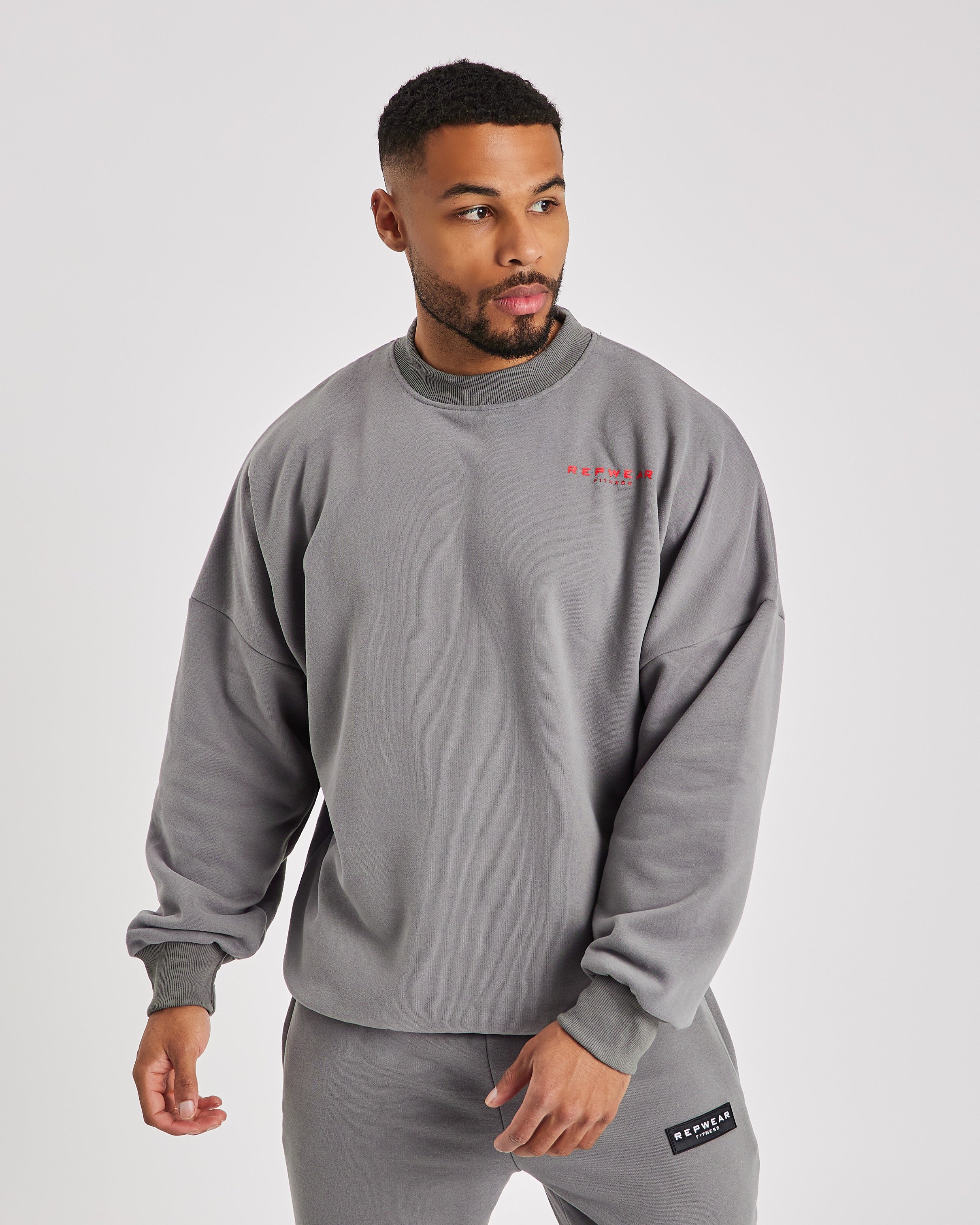 Repwear Fitness Oversized Jumper Grey