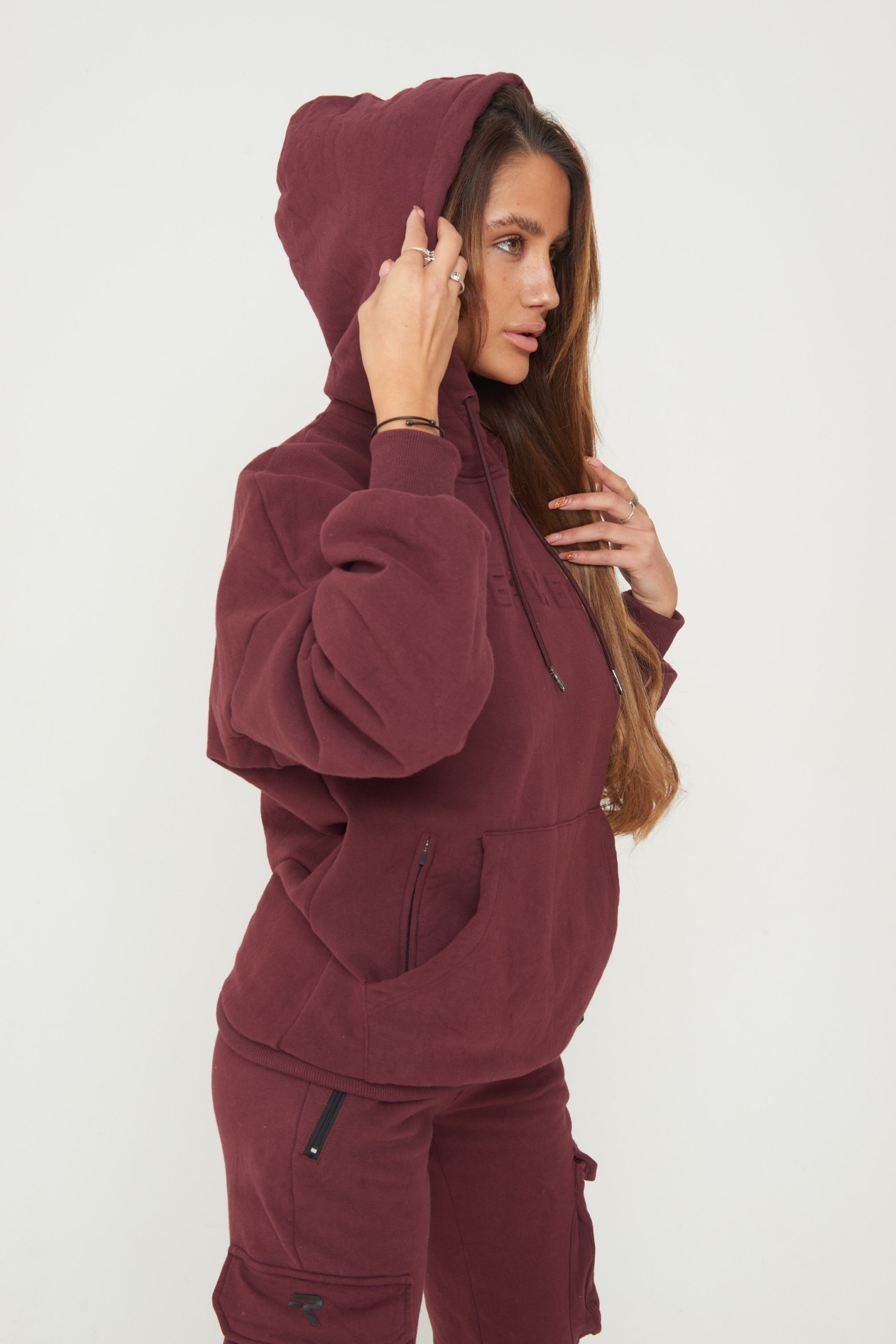 Repwear Fitness Signature Oversized Hoodie Burgundy
