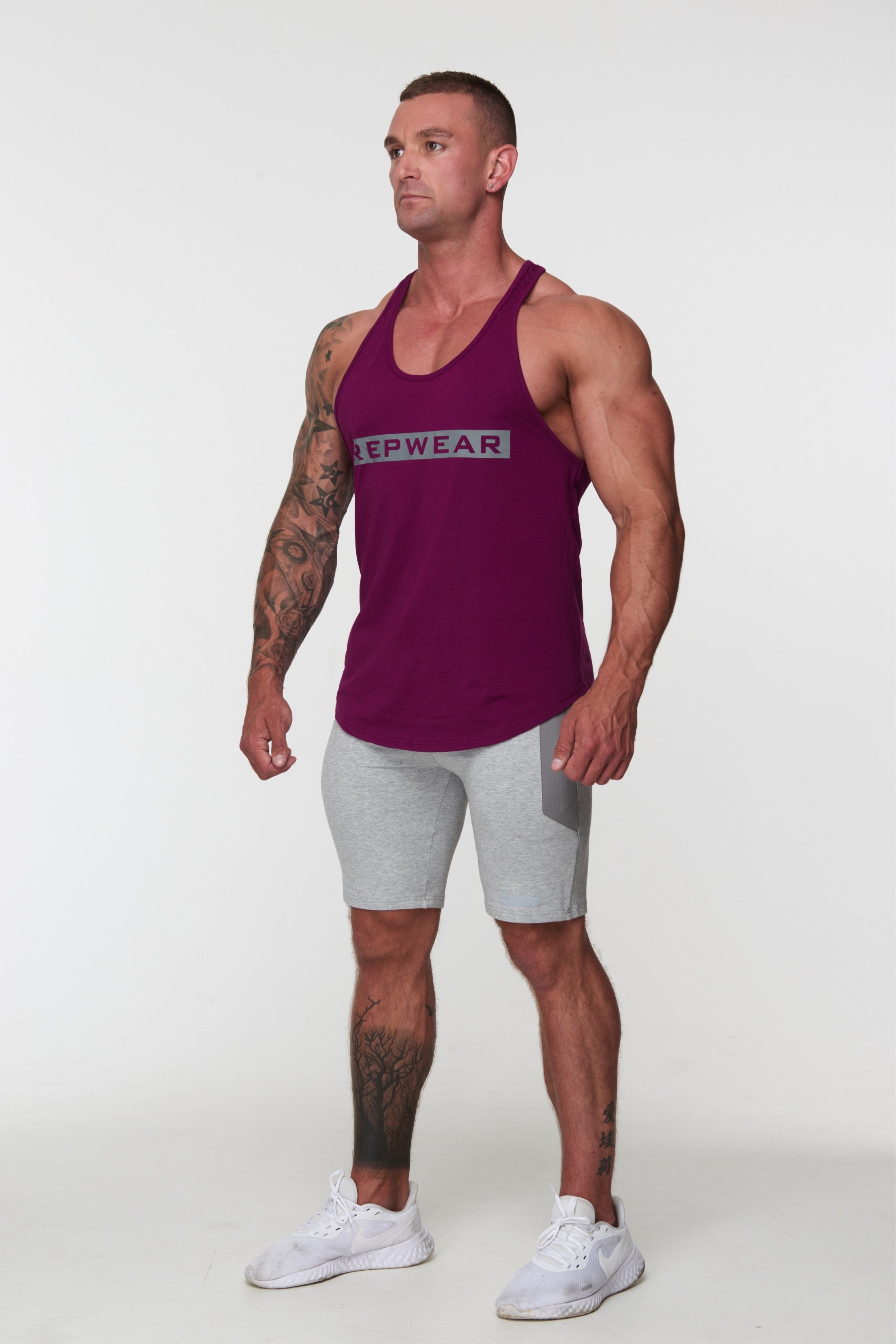 Repwear Fitness Signature Stringer Plum - Repwear Fitness