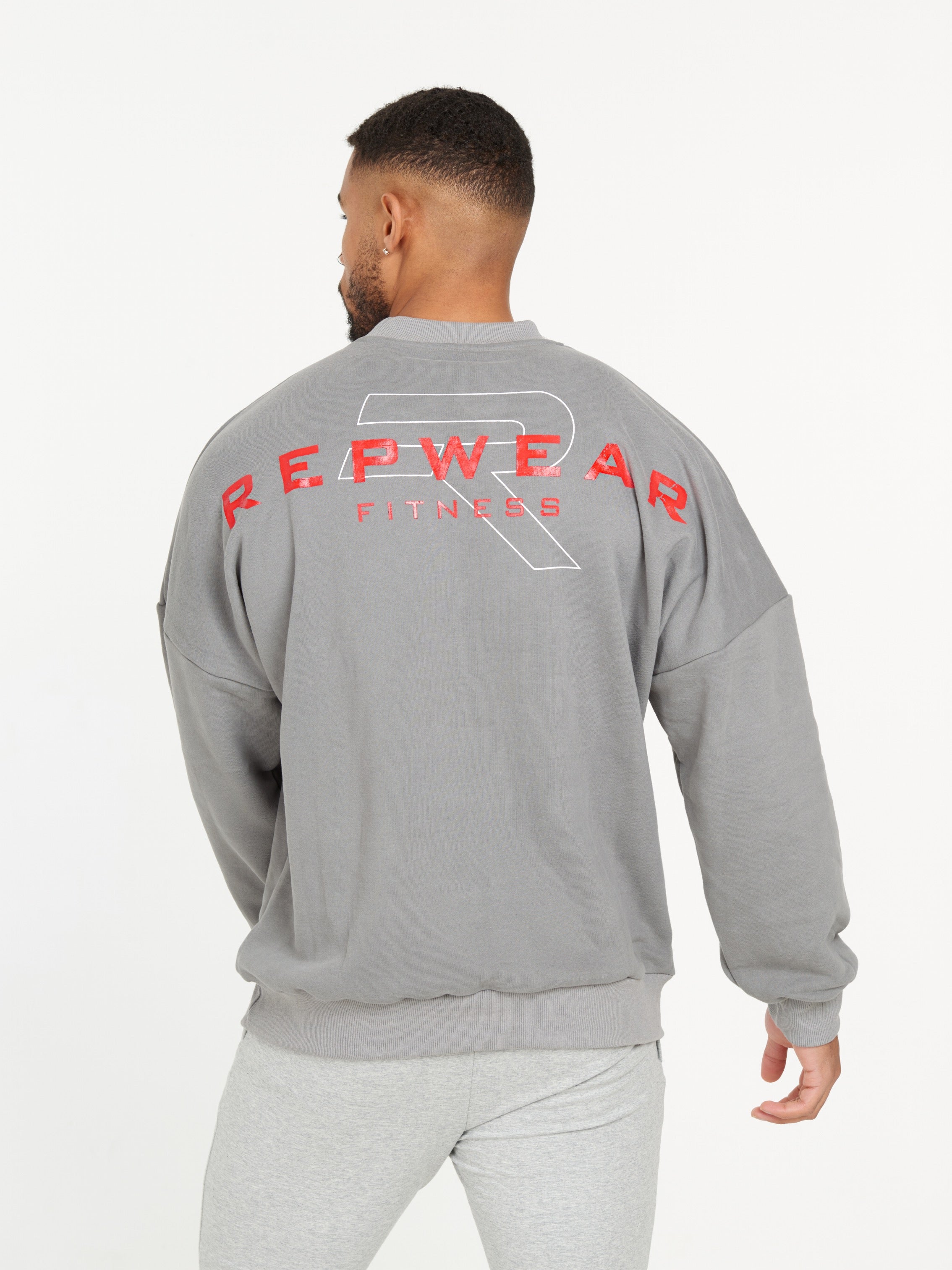 Repwear Fitness Oversized Jumper Grey