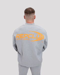 Repwear Fitness RepClub 3/4 Zip Jumper Grey/Orange