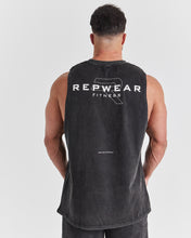 Repwear Fitness Acid Wash Sleeveless T-Shirt Black/white