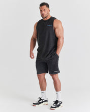 Repwear Fitness Acid Wash Sleeveless T-Shirt Black/Blue