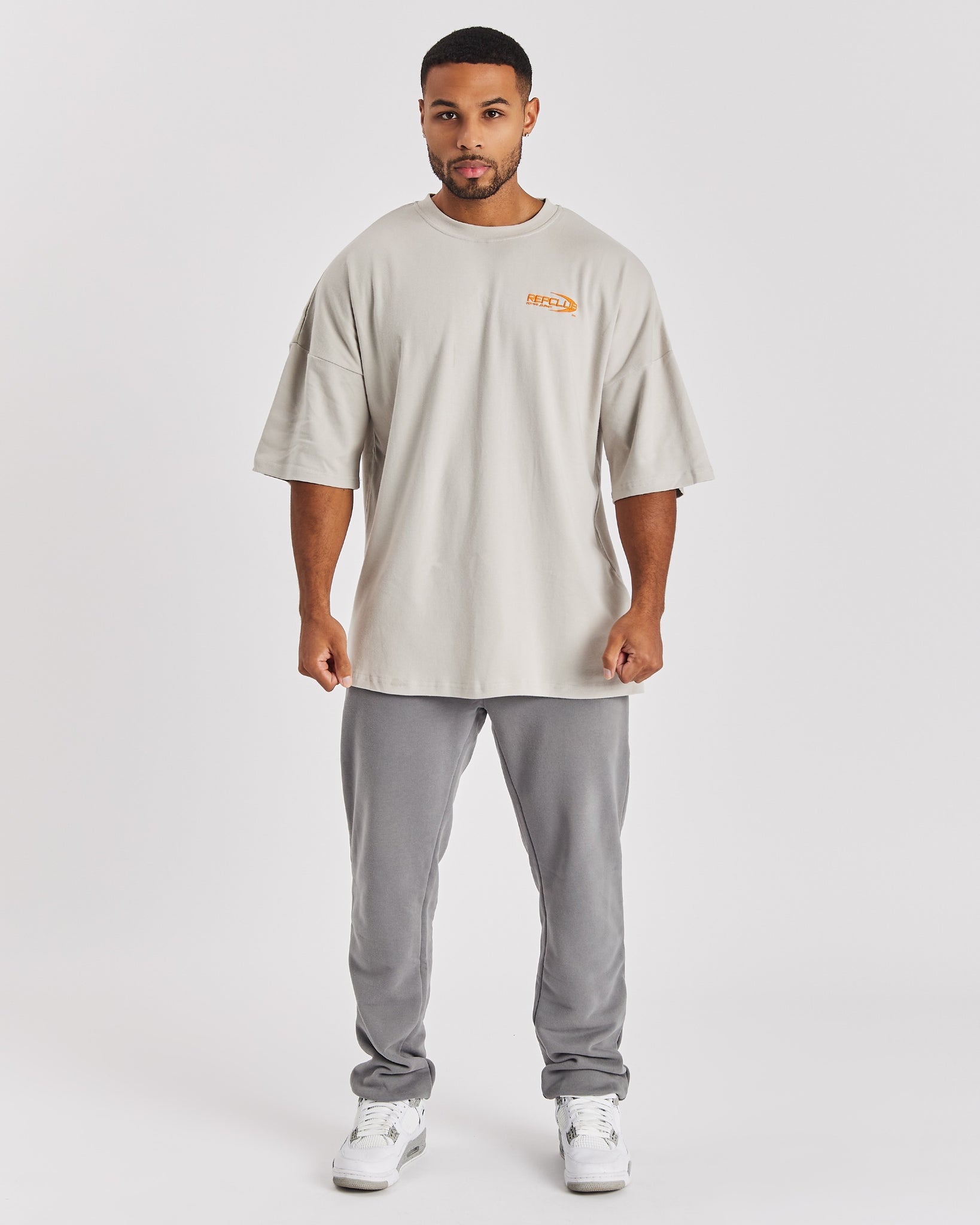 RepClub Oversized T-Shirt Grey – Repwear Fitness