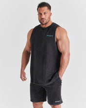 Repwear Fitness Acid Wash Sleeveless T-Shirt Black/Blue