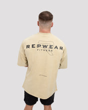 Repwear Fitness Oversized Acid Wash T-Shirt V2 Khaki