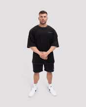 Repwear Fitness Oversized Acid Wash T-Shirt V2 Black/Blue