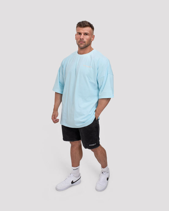 Repwear Fitness Oversized Acid Wash T-Shirt V2 Blue