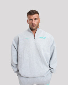 Repwear Fitness RepClub 3/4 Zip Jumper Grey/Teal