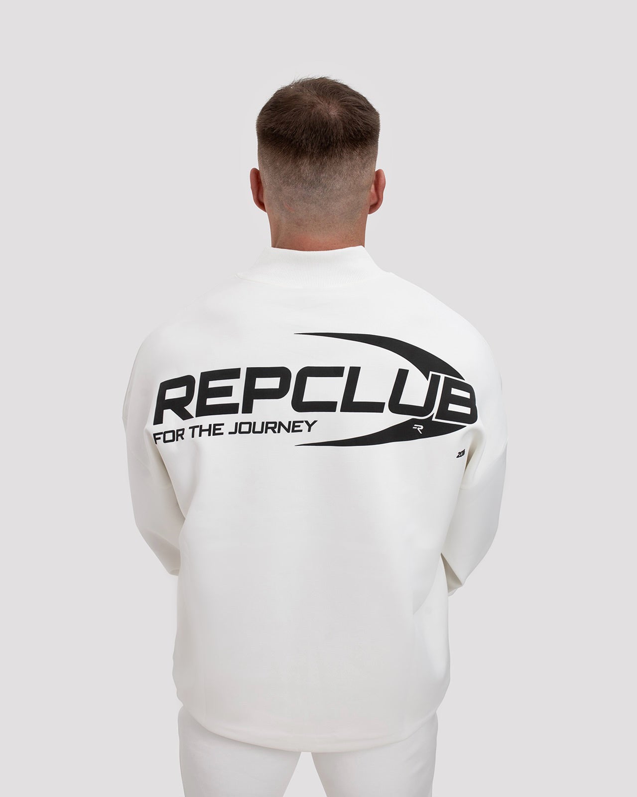 Repwear Fitness RepClub 3/4 Zip Jumper White/Black
