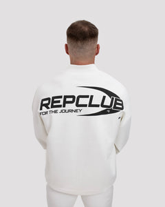 Repwear Fitness RepClub 3/4 Zip Jumper White/Black
