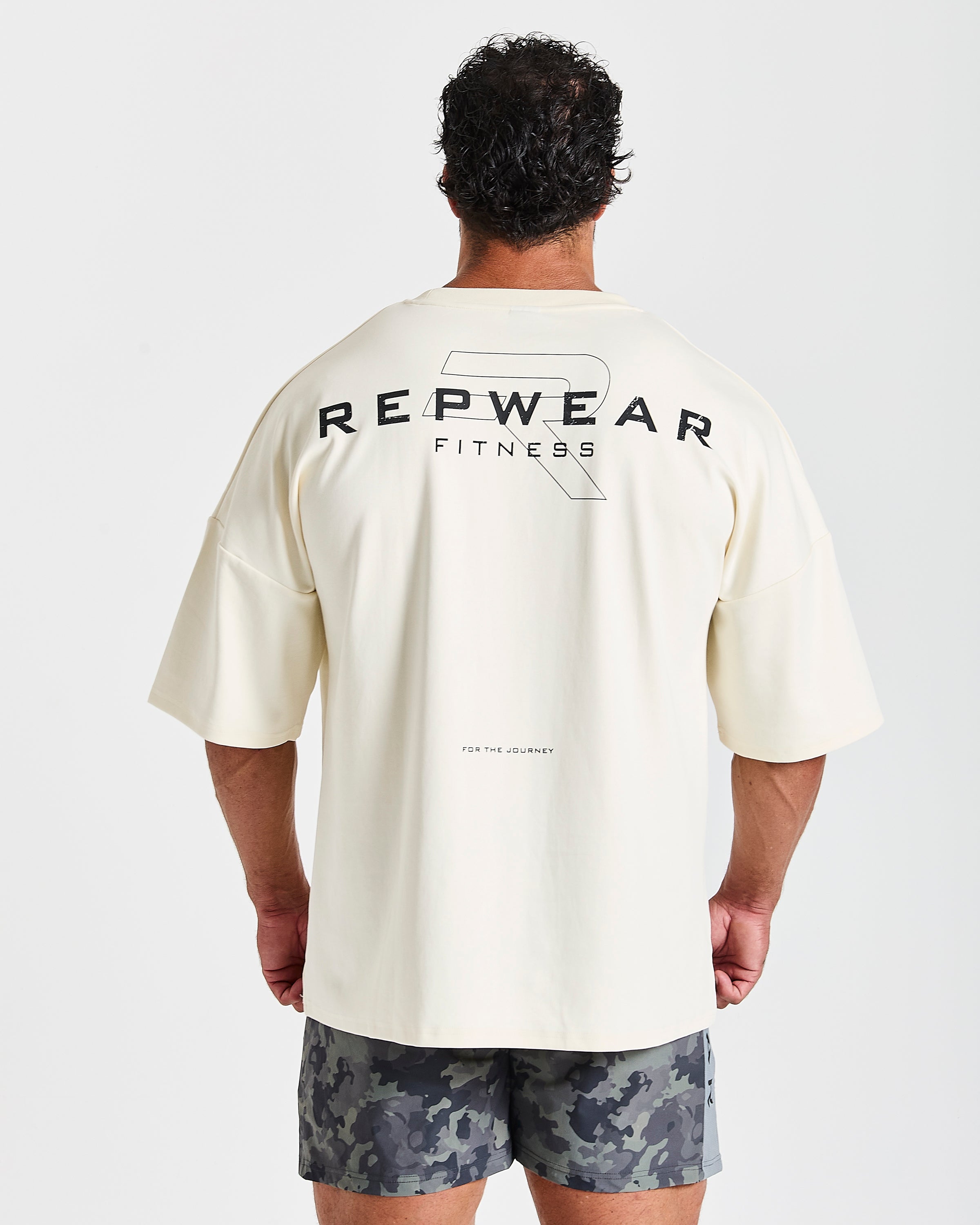 Repwear Fitness Signature V2 Oversized T-Shirt Cream