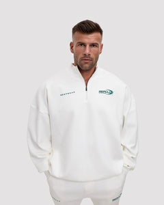 Repwear Fitness RepClub 3/4 Zip Jumper White/Asparagus