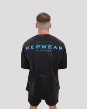 Repwear Fitness Oversized Acid Wash T-Shirt V2 Black/Blue