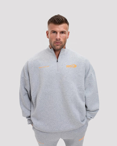 Repwear Fitness RepClub 3/4 Zip Jumper Grey/Orange