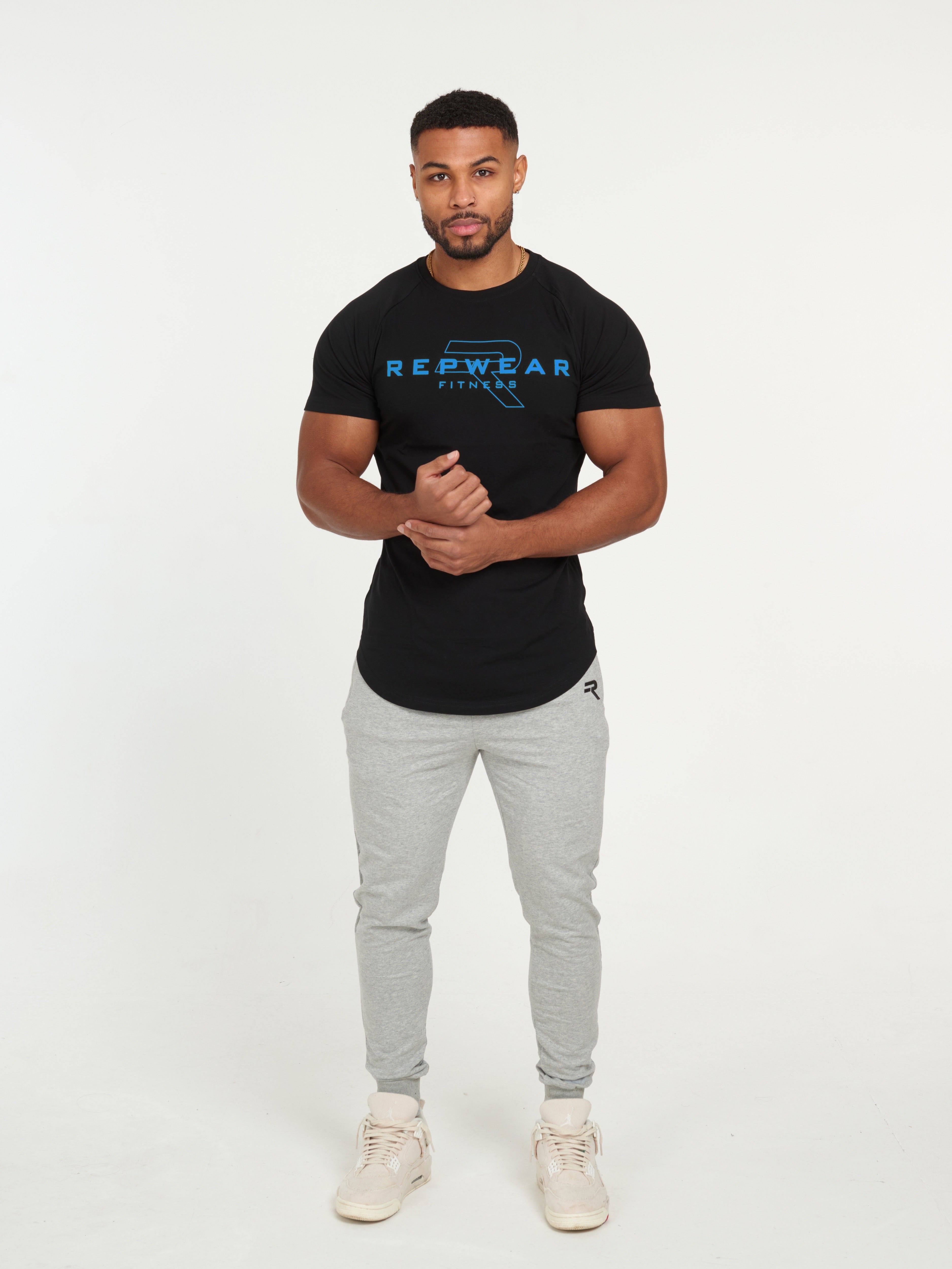 Repwear Fitness Signature V3 TShirt Black/Blue - Repwear Fitness