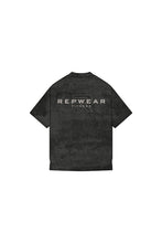 Repwear Fitness Oversized Acid Wash T-Shirt V2 Black/white
