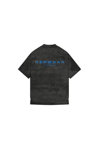 Repwear Fitness Oversized Acid Wash T-Shirt V2 Black/Blue