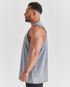 Repwear Fitness Acid Wash Sleeveless T-Shirt Grey/Black