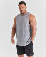 Repwear Fitness Acid Wash Sleeveless T-Shirt Grey/Pink