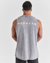 Repwear Fitness Acid Wash Sleeveless T-Shirt Grey/Pink