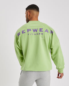 Repwear Fitness Oversized Jumper Lime Green