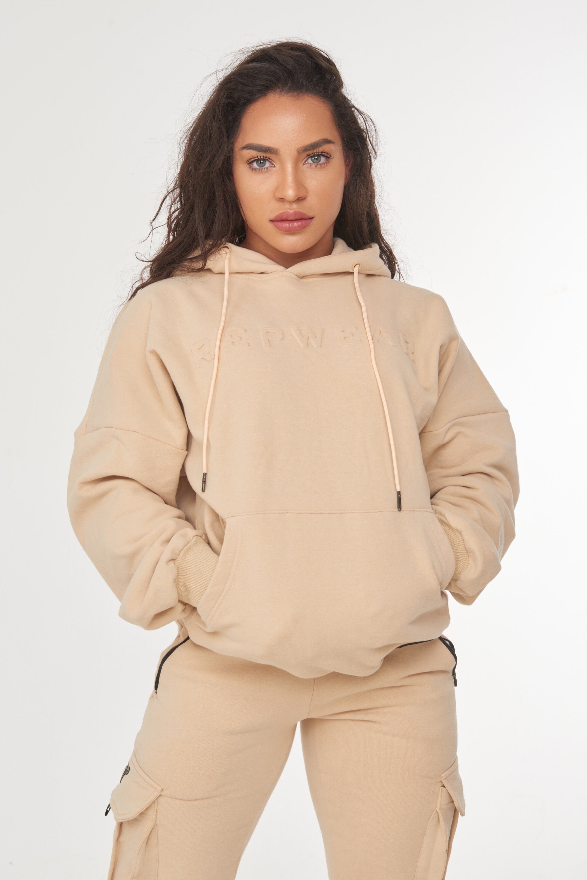 Repwear Fitness Signature Oversized Hoodie Sand