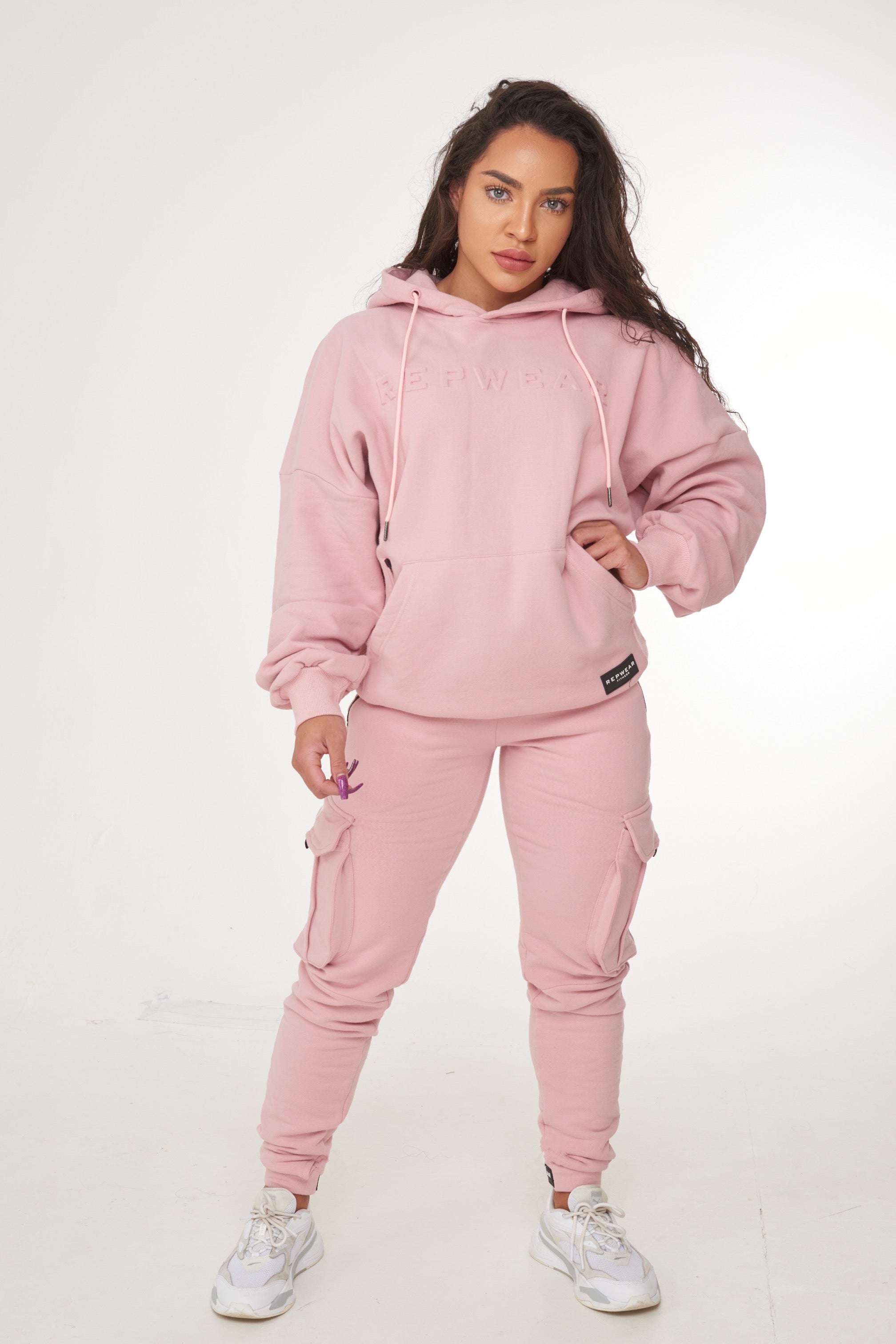 Repwear Fitness Signature Oversized Hoodie Dusty Pink