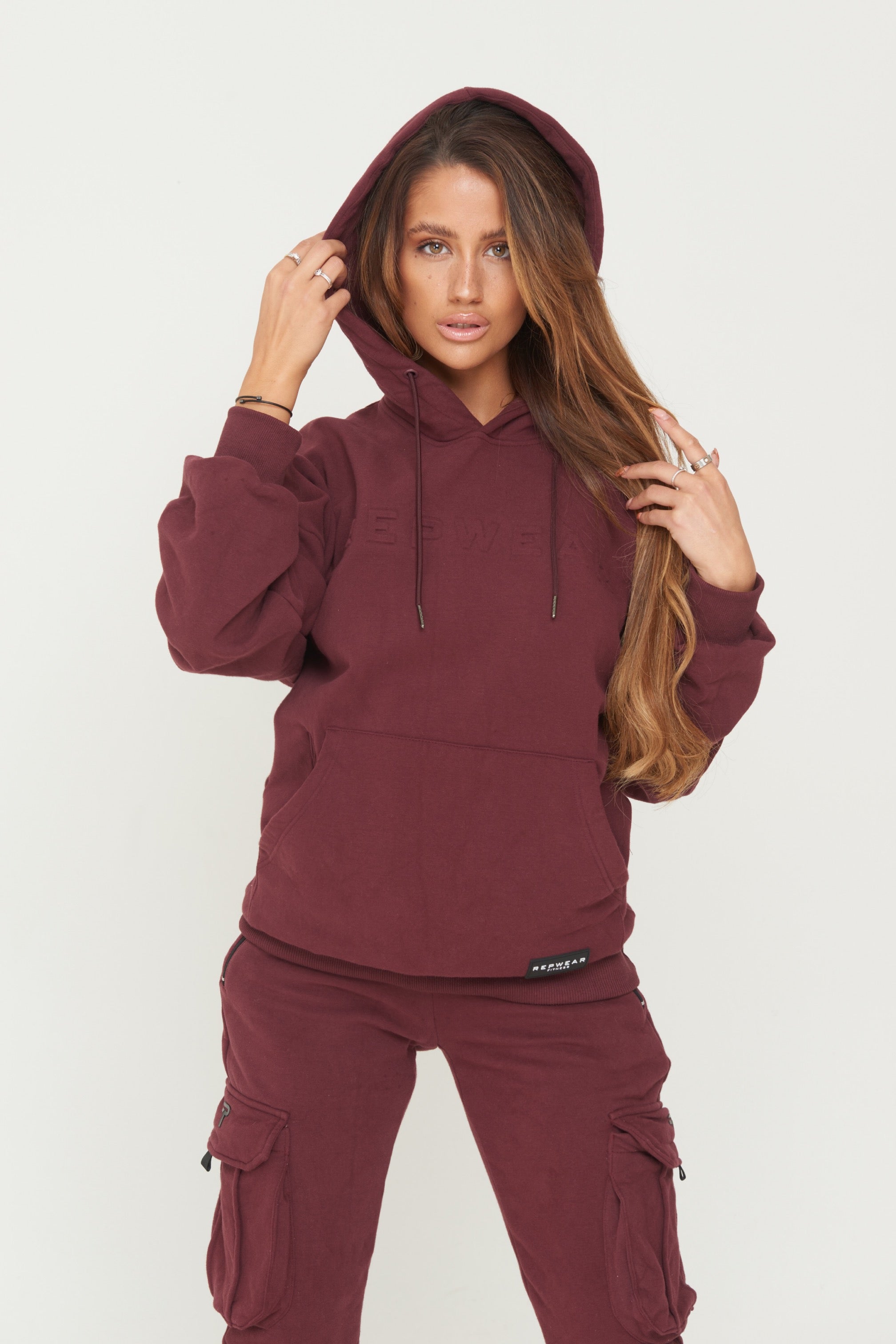 Repwear Fitness Signature Oversized Hoodie Burgundy