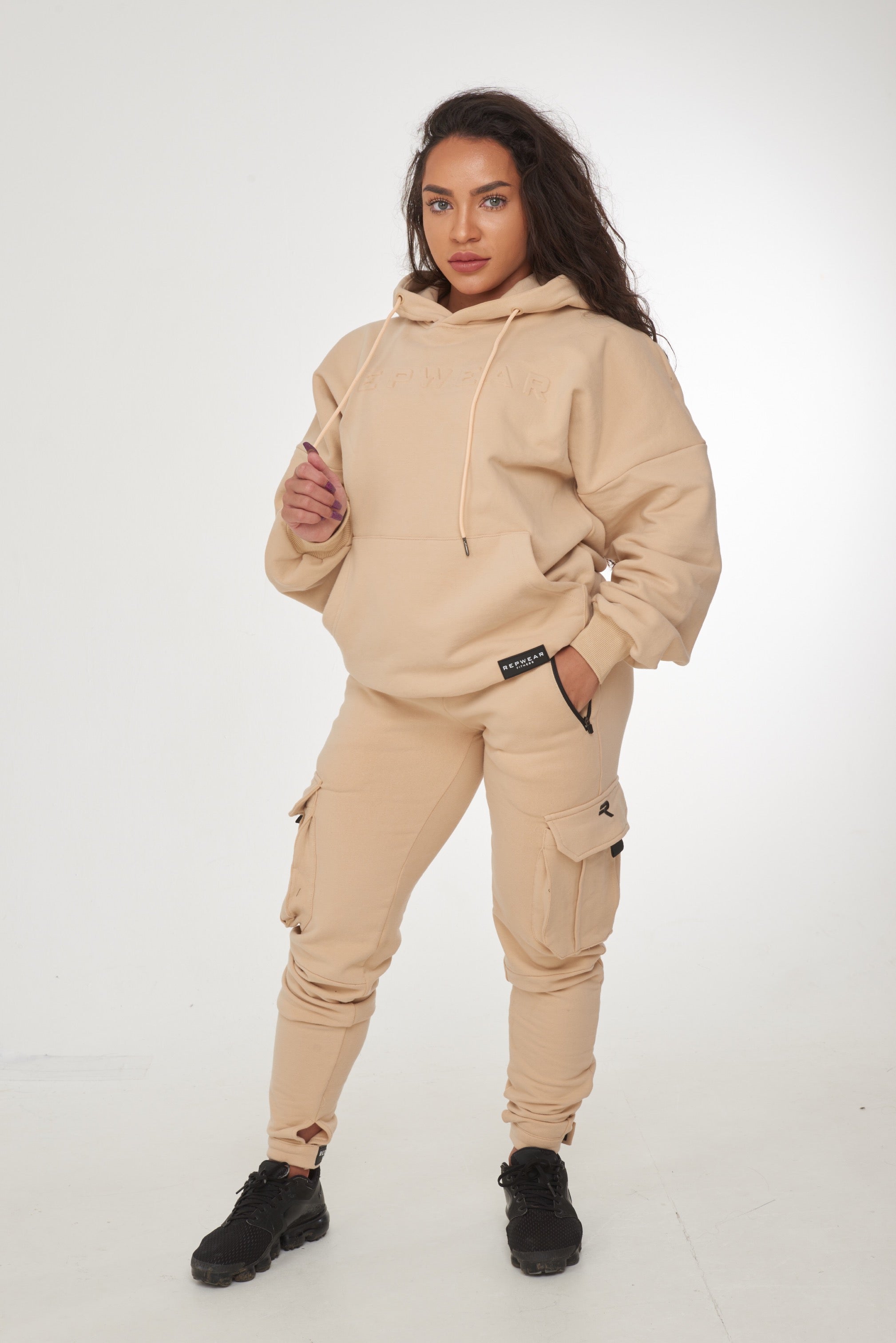 Repwear Fitness Signature Oversized Hoodie Sand