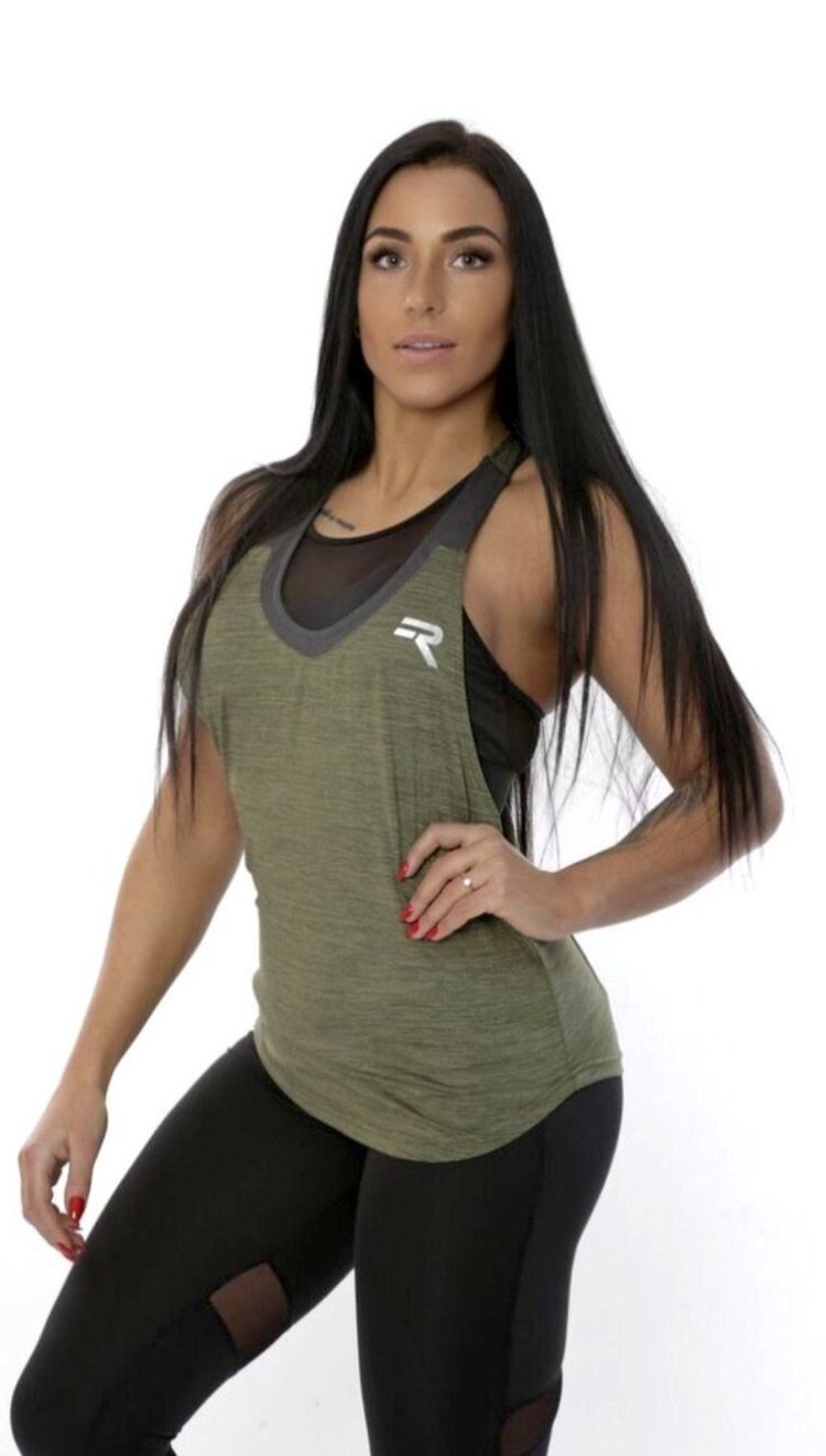Repwear Fitness ProFit Womens Vest Khaki - Repwear Fitness
