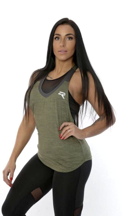 Repwear Fitness ProFit Womens Vest Khaki - Repwear Fitness