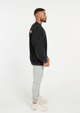 Repwear Fitness Oversized AcidWash Jumper Black/Pink