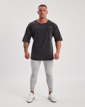 Repwear Fitness Oversized Acid Wash T-Shirt Black/Orange
