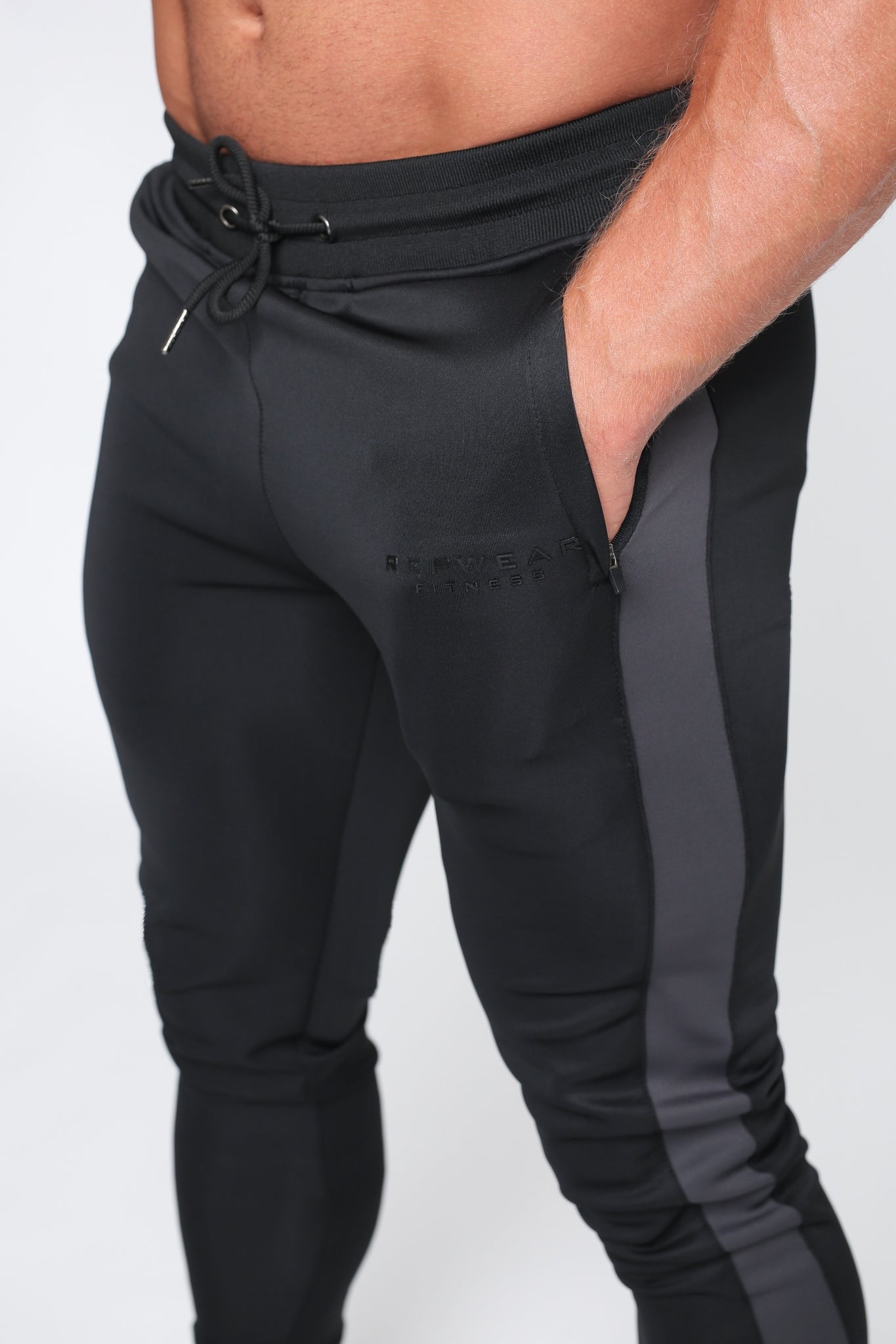Repwear Fitness Original Poly Tracksuit Bottoms Black