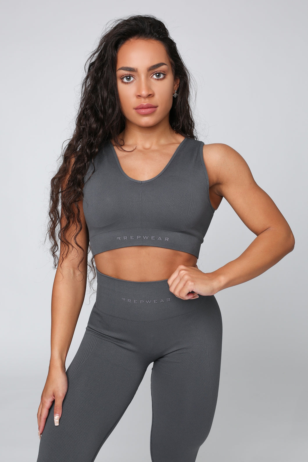 Repwear Fitness ProShape Sports Bra Grey