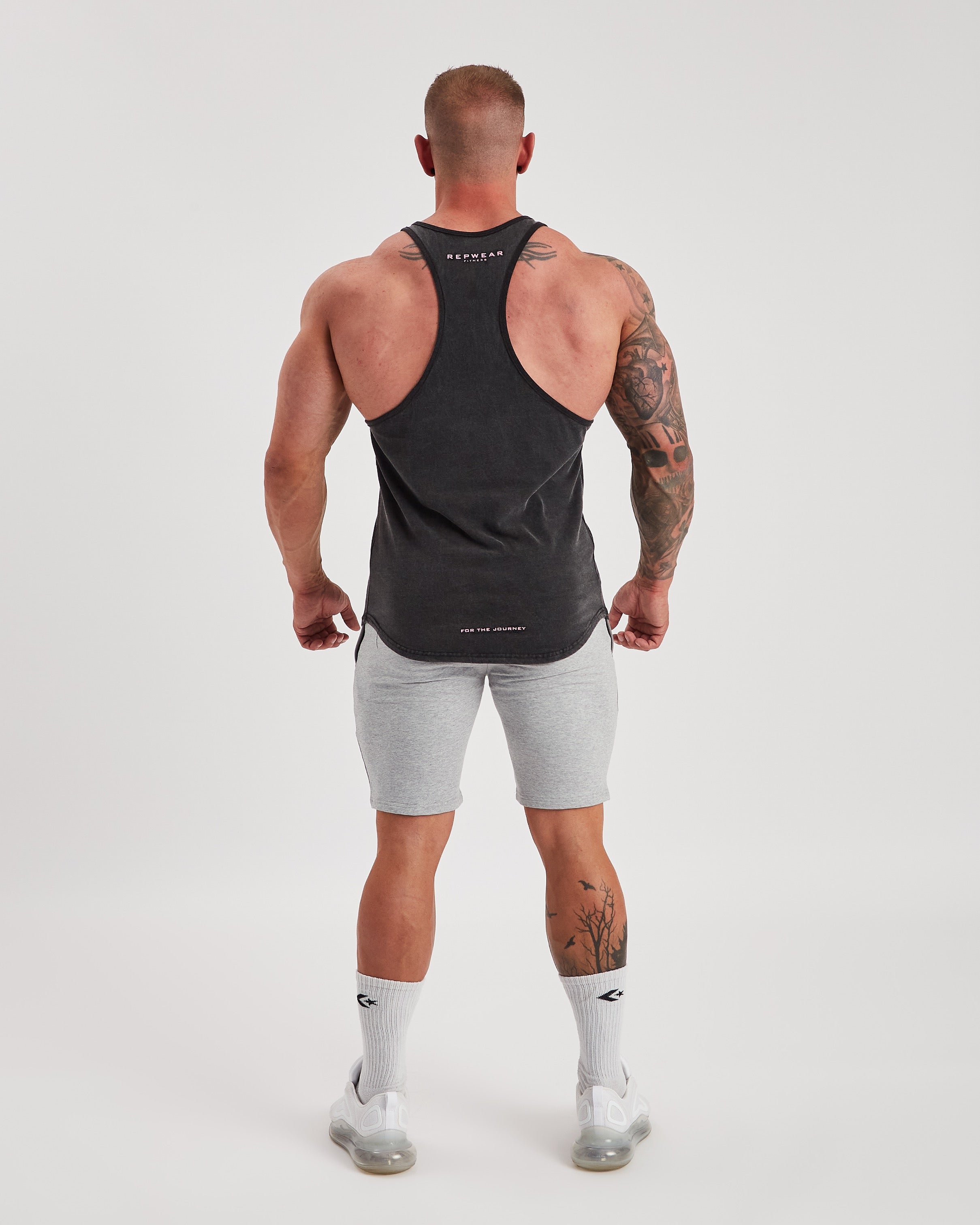 Repwear Fitness Acid Wash Stringer Black/Pink