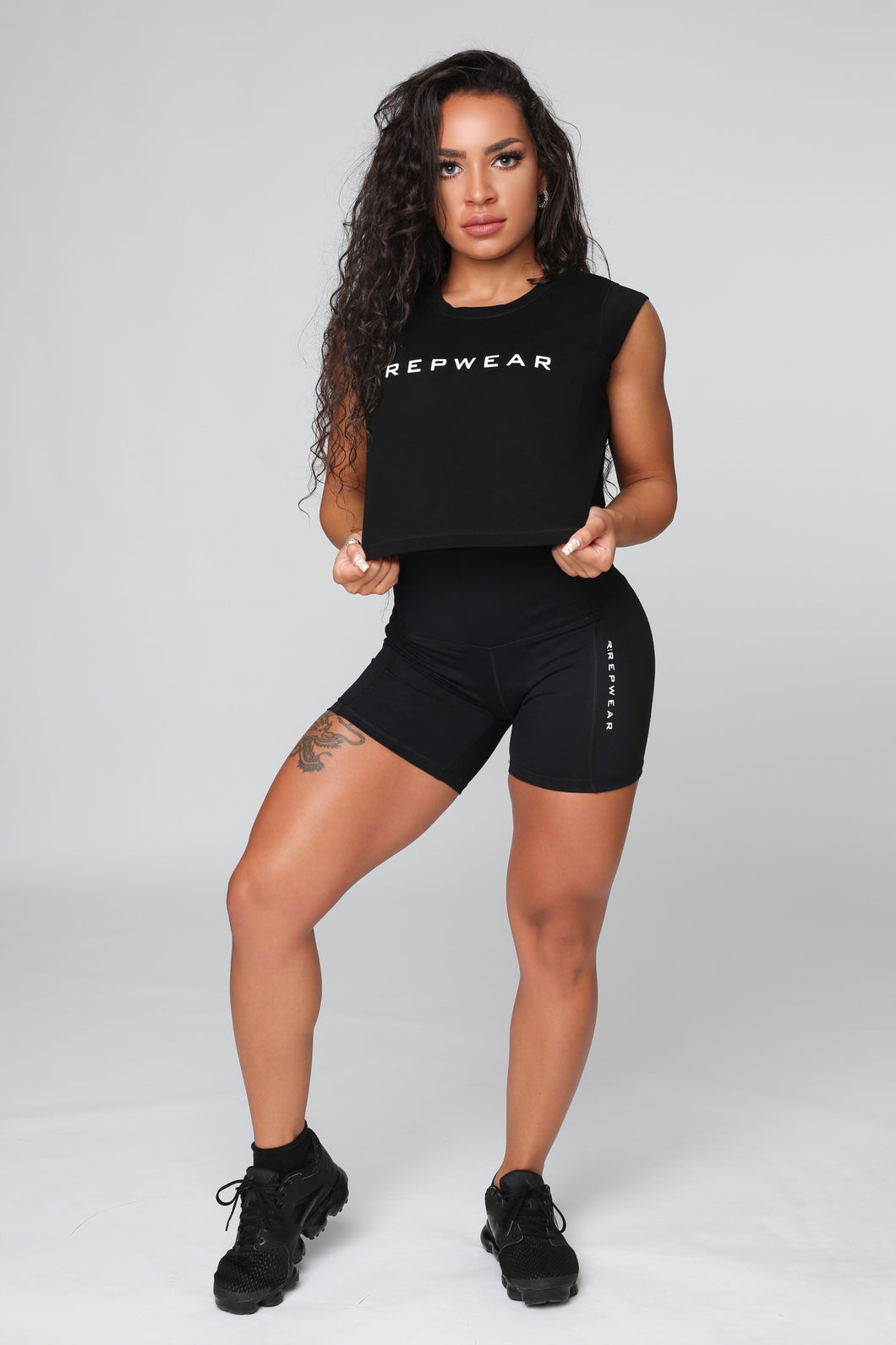 Repwear Fitness Cropped T-shirt Black