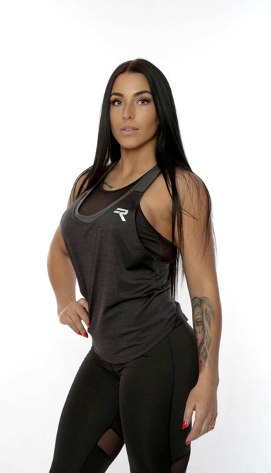 Repwear Fitness ProFit Womens Vest Charcoal - Repwear Fitness