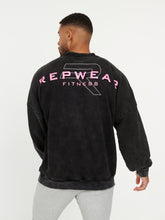 Repwear Fitness Oversized AcidWash Jumper Black/Pink